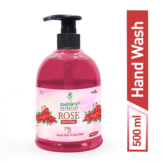 Rose Hand Wash – Gentle Cleansing with Floral Freshness | Moisturizing & Antibacterial Formula | 500ML