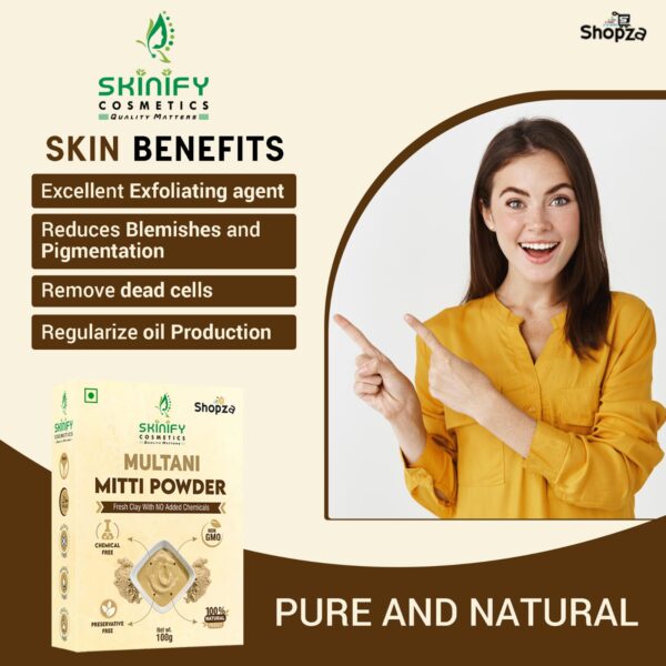 Combo Multani Mitti & Rose Water – 100% Pure & Natural for Skin Brightening, Hydration & Oil Control | 100gm + 100ml