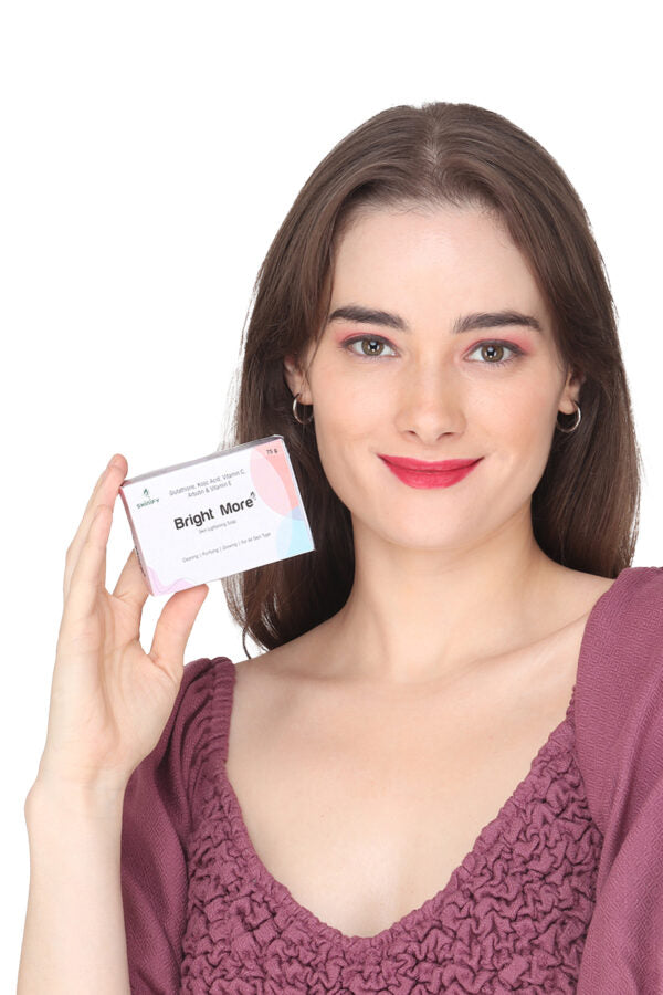 Bright More Skin Brightening Soap – Glutathione, Kojic Acid, Vitamin C, Arbutin & Vitamin E for Radiant, Even-Toned Skin | 75g