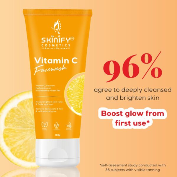 Vitamin C Gel Face Wash – Brightening & Deep Cleansing for Glowing Skin | Sulfate-Free & Paraben-Free Formula | 100ml