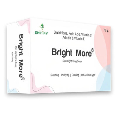 Bright More Skin Brightening Soap – Glutathione, Kojic Acid, Vitamin C, Arbutin & Vitamin E for Radiant, Even-Toned Skin | 75g